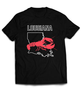 Lousiana T-Shirt Lousiana Map Food Crawfish Unique T-Shirts for Your Unique Personality   by Market Trendz