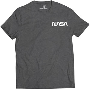 Market Trendz Official Logo NASA I Smaller Upper Left Chest Logo NASA T Shirts for Men