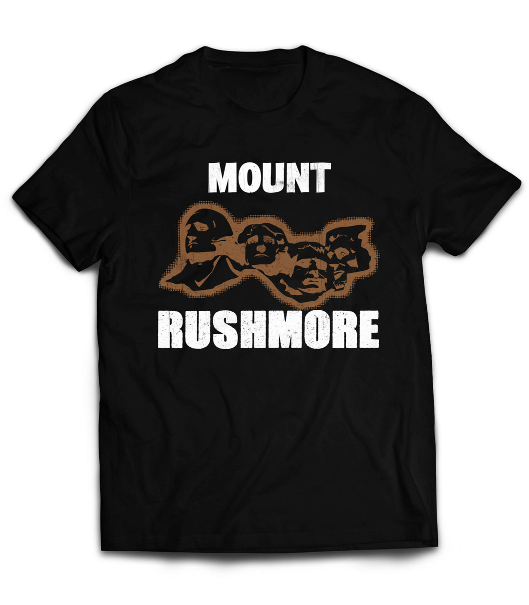 T Shirt Mount Rushmore Mountain President History Brown White   by Market Trendz